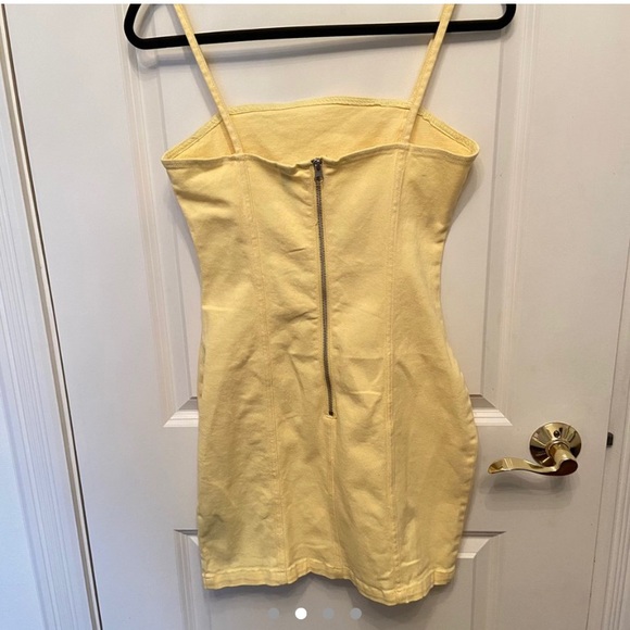 Denim yellow summer dress - Picture 2 of 4